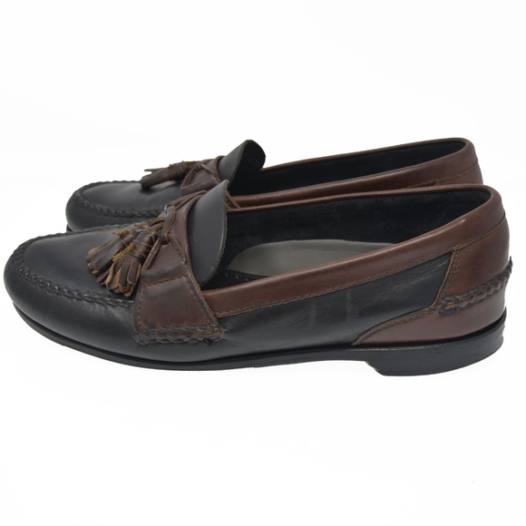 *J&M Sz 11D Black Leather Slip On Tassel Loafer main image 5